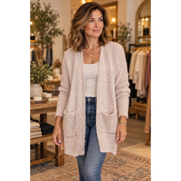 Badgley Mischka Sweaters - White sweater cardigan by Badgley Mischka